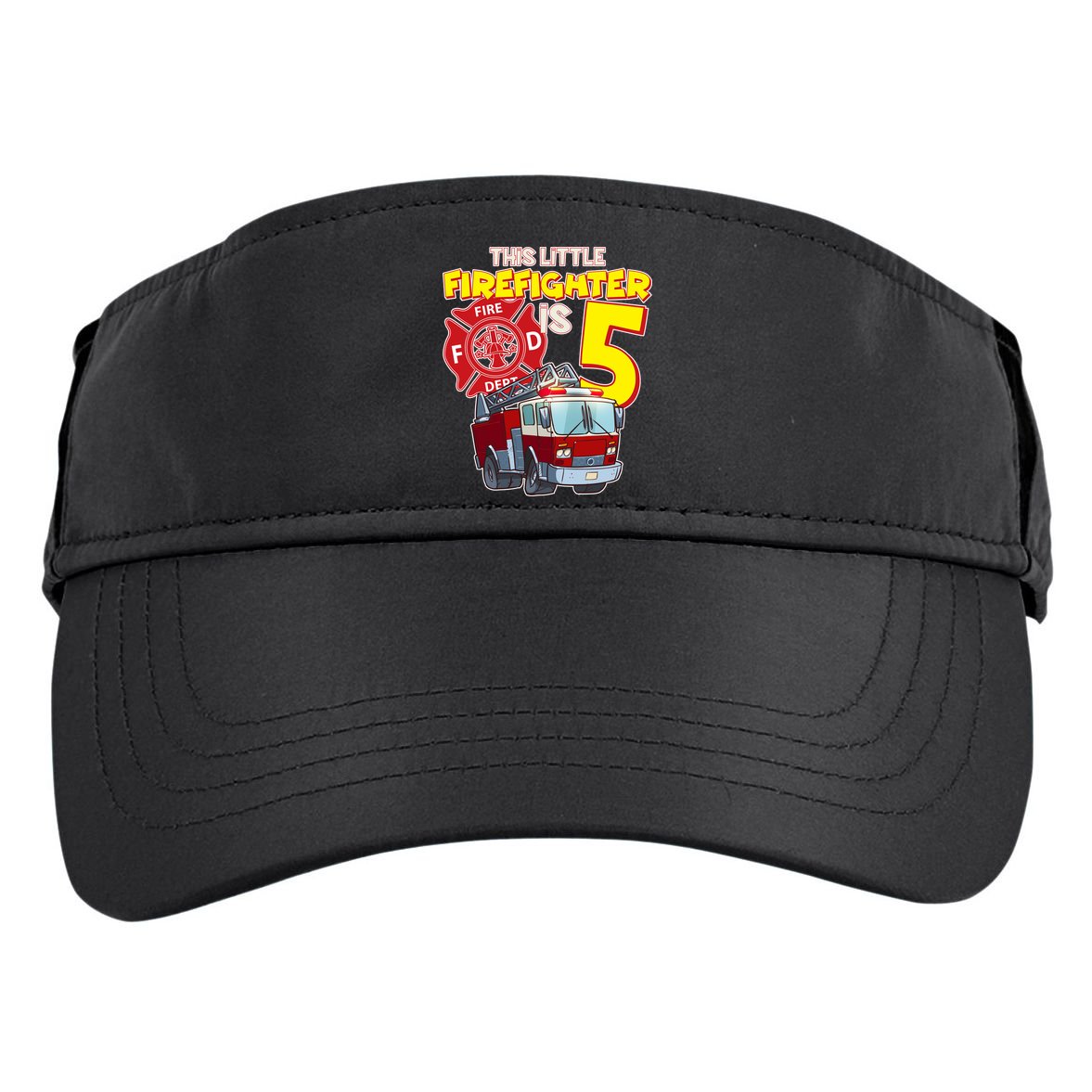 5th Birthday This Little Firefighter Is Five Adult Drive Performance Visor