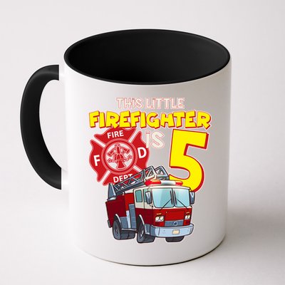 5th Birthday This Little Firefighter Is Five Mug
