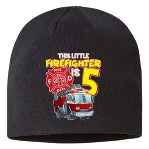 5th Birthday This Little Firefighter Is Five Sustainable Beanie