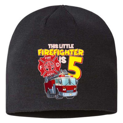 5th Birthday This Little Firefighter Is Five Sustainable Beanie
