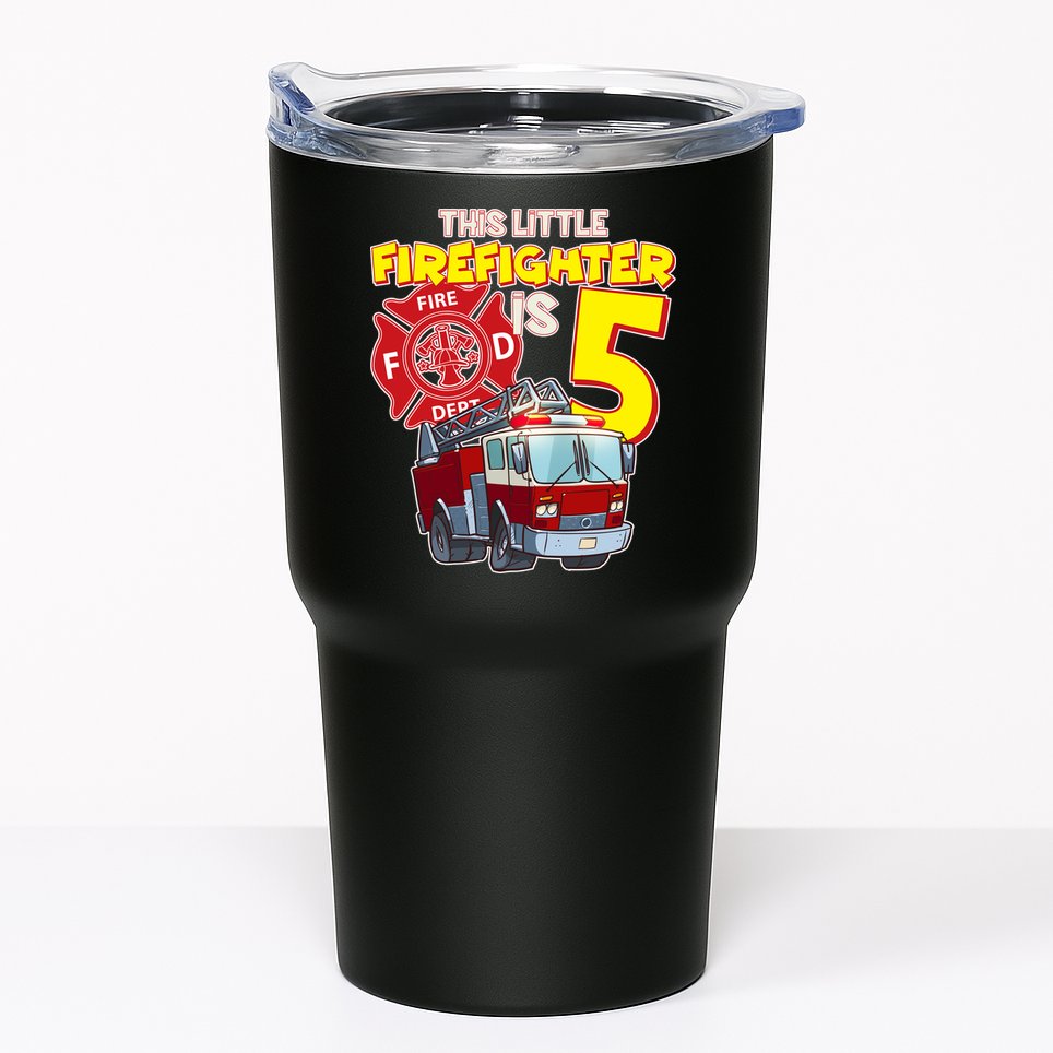 5th Birthday This Little Firefighter Is Five Tumbler