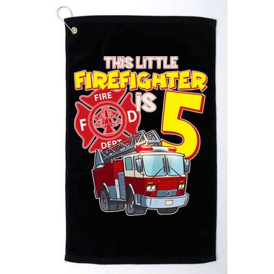 5th Birthday This Little Firefighter Is Five Golf Towel