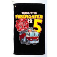 5th Birthday This Little Firefighter Is Five Golf Towel