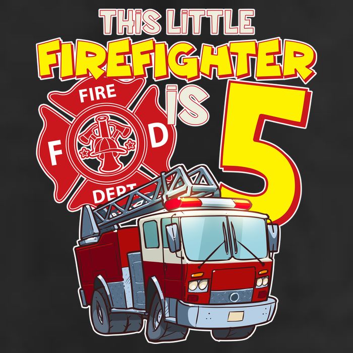 5th Birthday This Little Firefighter Is Five Golf Towel