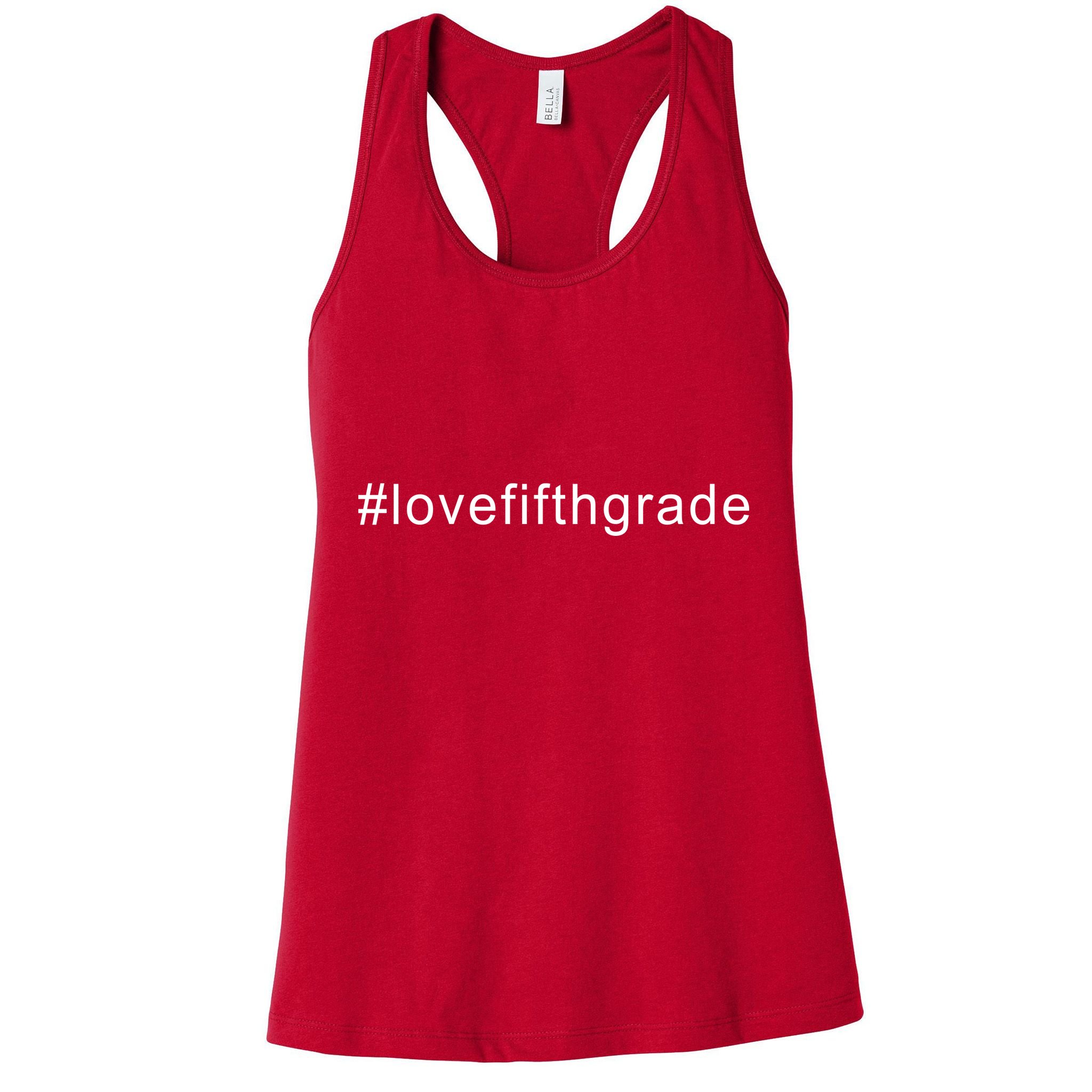 5th Grade Hashtag Love Fith Grade Womens Tank Top