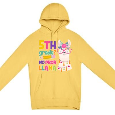 5th Grade? No Prob Llama Premium Pullover Hoodie