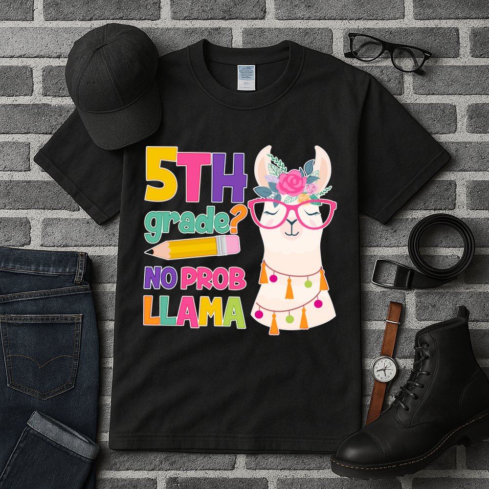 5th Grade? No Prob Llama Tall T-Shirt