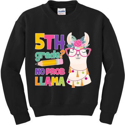 5th Grade? No Prob Llama Kids Sweatshirt