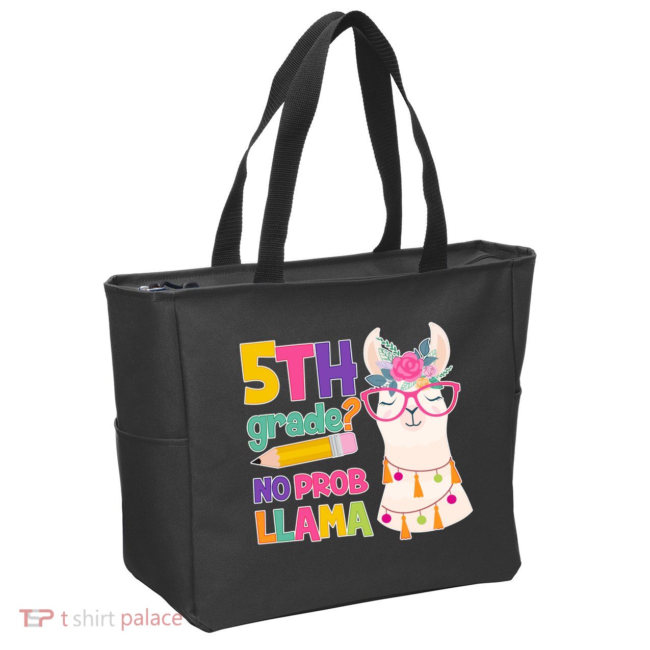5th Grade? No Prob Llama Zip Tote Bag