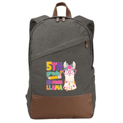5th Grade? No Prob Llama Cotton Canvas Backpack