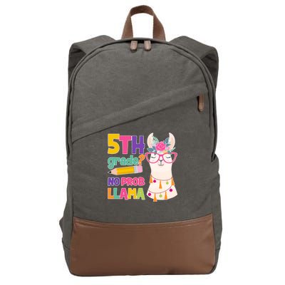 5th Grade? No Prob Llama Cotton Canvas Backpack