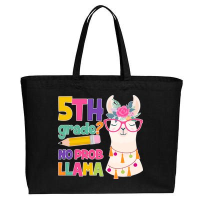 5th Grade? No Prob Llama Cotton Canvas Jumbo Tote