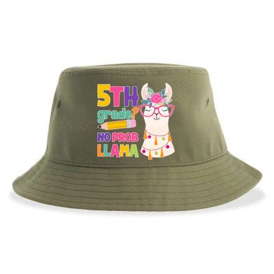 5th Grade? No Prob Llama Sustainable Bucket Hat