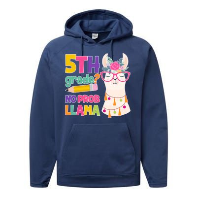 5th Grade? No Prob Llama Performance Fleece Hoodie