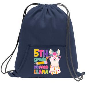 5th Grade? No Prob Llama Sweatshirt Cinch Pack Bag