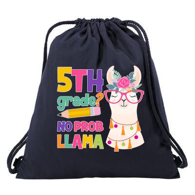 5th Grade? No Prob Llama Drawstring Bag