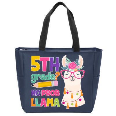 5th Grade? No Prob Llama Zip Tote Bag