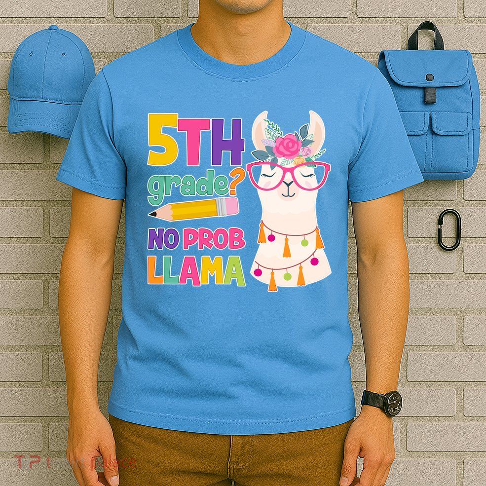 5th Grade? No Prob Llama T-Shirt