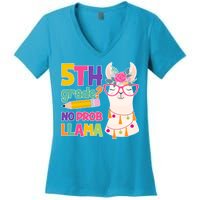 5th Grade? No Prob Llama Women's V-Neck T-Shirt