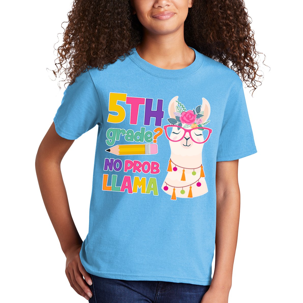 5th Grade? No Prob Llama Kids T-Shirt
