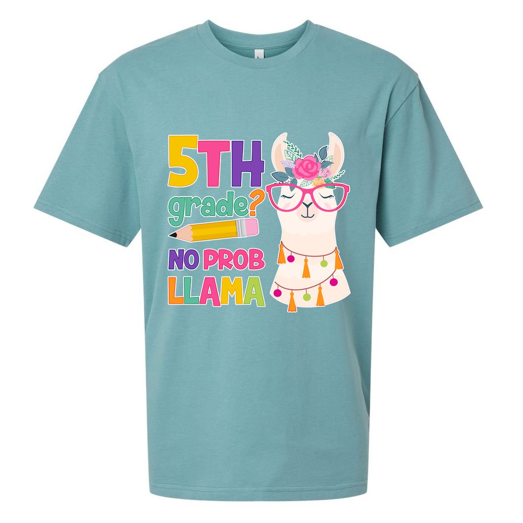 5th Grade? No Prob Llama Sueded Cloud Jersey T-Shirt