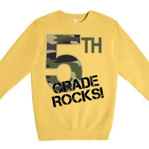 5th Grade Rocks Camo Premium Crewneck Sweatshirt