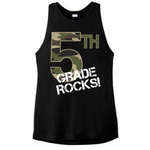 5th Grade Rocks Camo Ladies PosiCharge Tri-Blend Wicking Tank