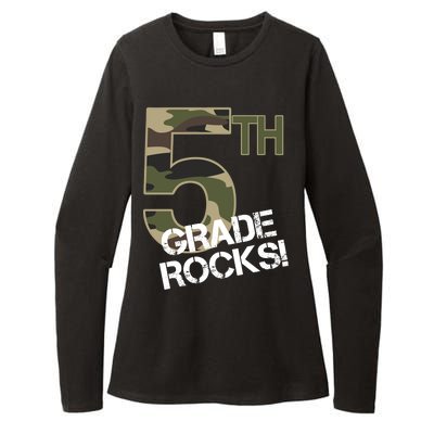 5th Grade Rocks Camo Womens CVC Long Sleeve Shirt