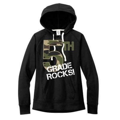 5th Grade Rocks Camo Women's Fleece Hoodie