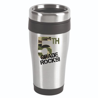 5th Grade Rocks Camo 16oz Travel Tumbler