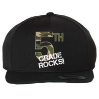 5th Grade Rocks Camo Wool Snapback Cap