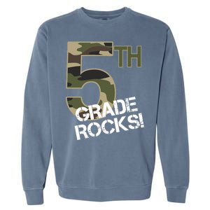 5th Grade Rocks Camo Garment-Dyed Sweatshirt