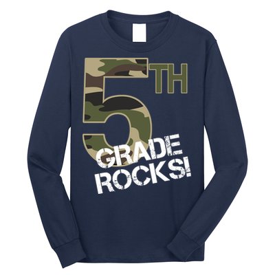 5th Grade Rocks Camo Long Sleeve Shirt