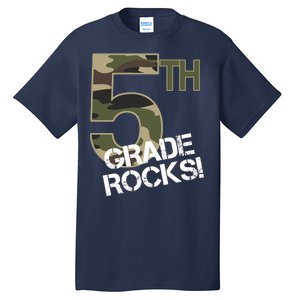 5th Grade Rocks Camo Tall T-Shirt