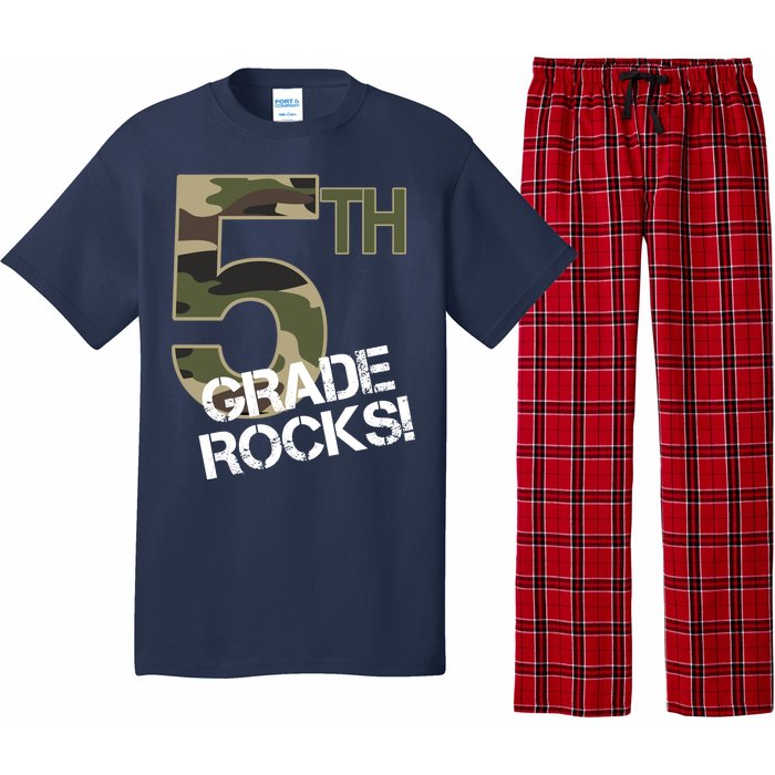 5th Grade Rocks Camo Pajama Set