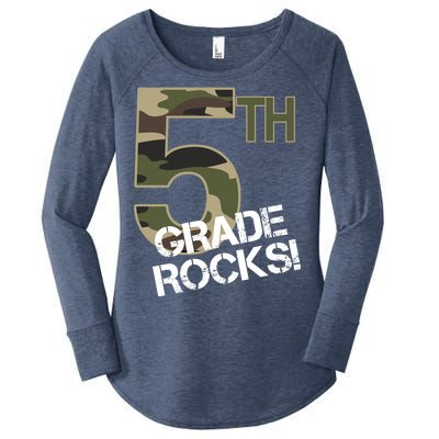 5th Grade Rocks Camo Women's Perfect Tri Tunic Long Sleeve Shirt