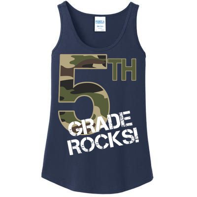 5th Grade Rocks Camo Ladies Essential Tank