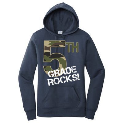 5th Grade Rocks Camo Women's Pullover Hoodie