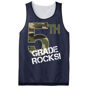 5th Grade Rocks Camo Mesh Reversible Basketball Jersey Tank