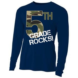 5th Grade Rocks Camo Cooling Performance Long Sleeve Crew