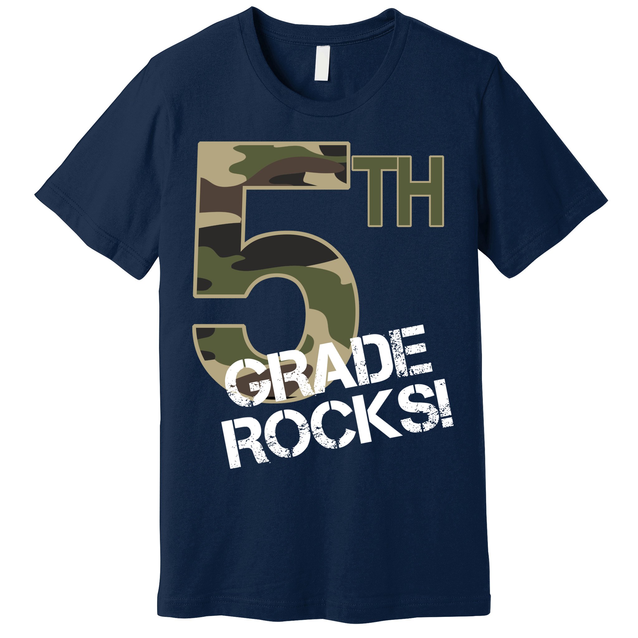 5th Grade Rocks Camo Premium T-Shirt