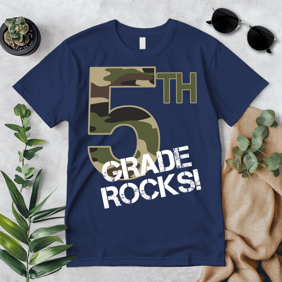 5th Grade Rocks Camo Premium T-Shirt