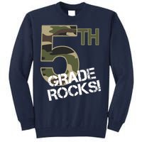 5th Grade Rocks Camo Tall Sweatshirt