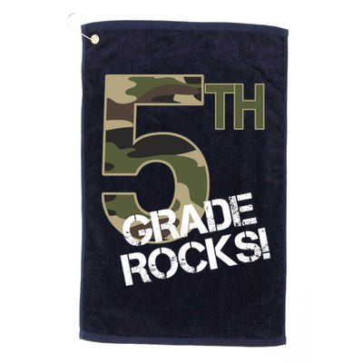 5th Grade Rocks Camo Golf Towel