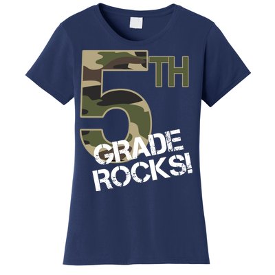 5th Grade Rocks Camo Women's T-Shirt