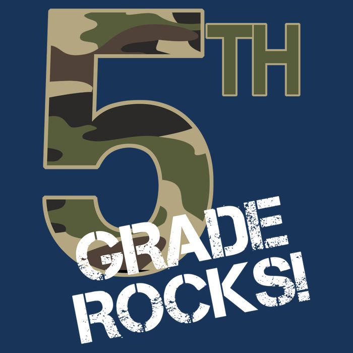 5th Grade Rocks Camo Women's V-Neck T-Shirt