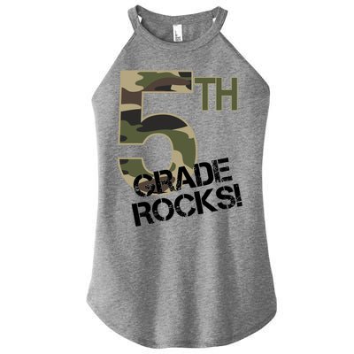 5th Grade Rocks Camo Women's Perfect Tri Rocker Tank