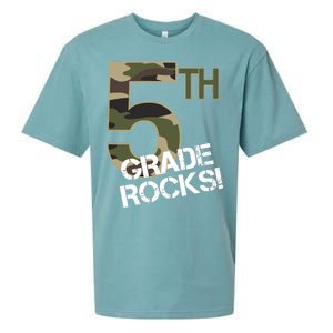 5th Grade Rocks Camo Sueded Cloud Jersey T-Shirt