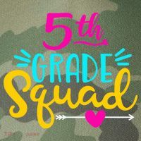 5th Grade Squad Team Arrow Heart Legacy Tie Dye Trucker Hat