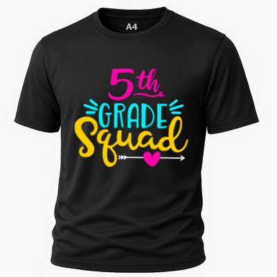 5th Grade Squad Team Arrow Heart Performance Shirt